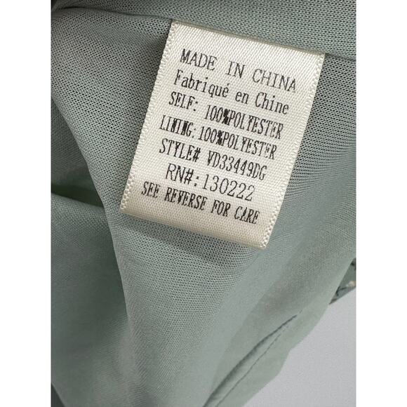 Very J Mint Green Micro Floral Smocked Lined Mini Summer Dress Women's Large NWT - Picture 6 of 9